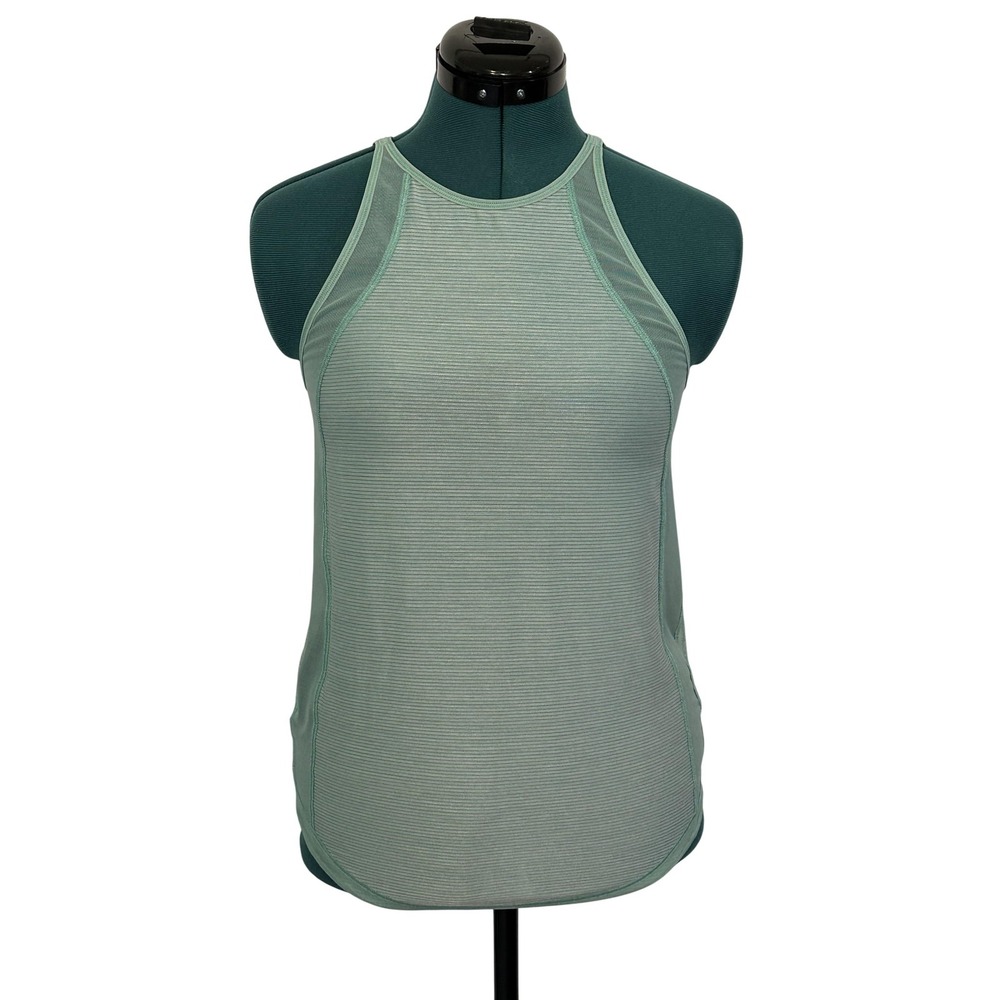 lululemon athletica Mint Green Striped Racerback Tank